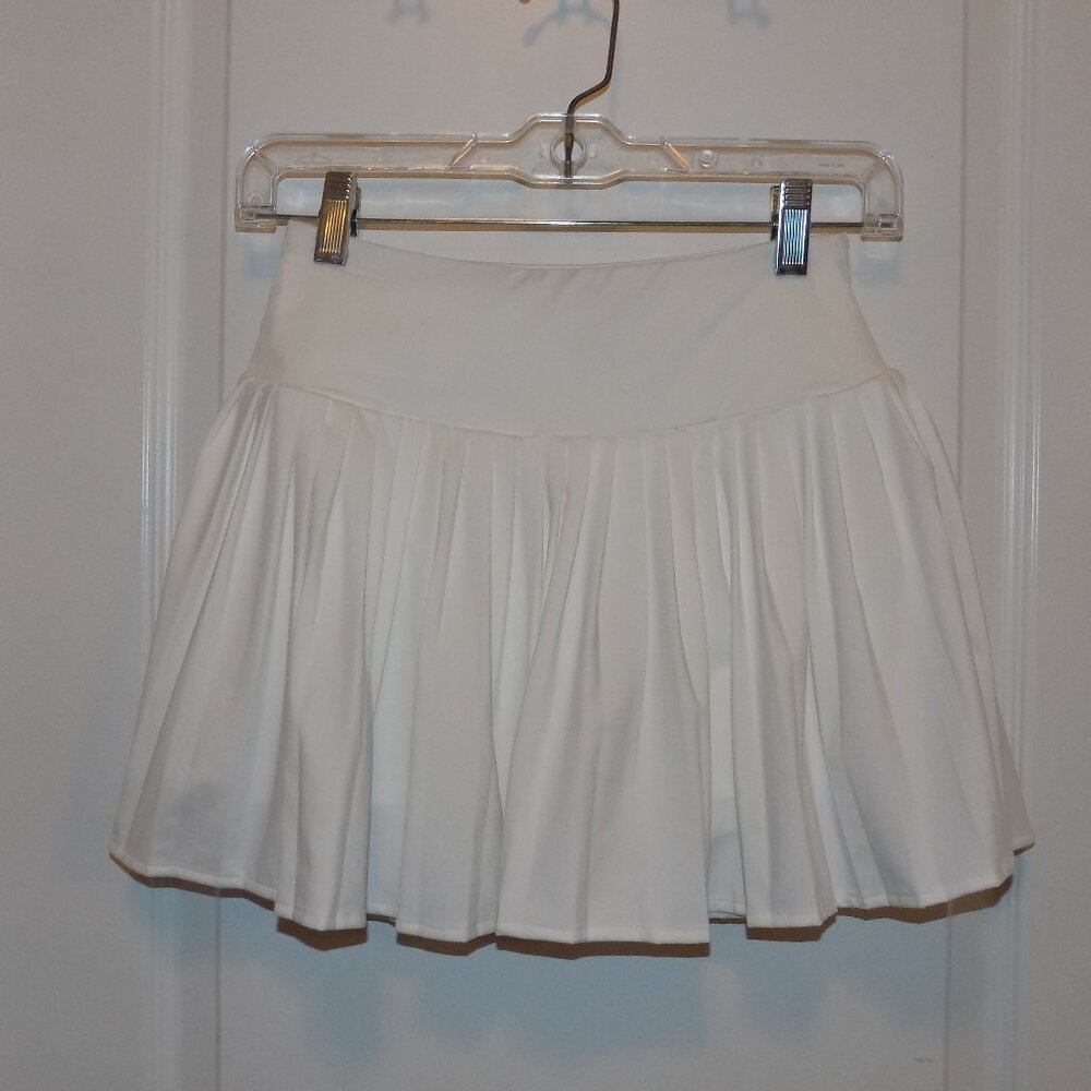 LAURA ASHLEY White Pleated Active Skirt XS Tennis Pickleball Lulu Like New